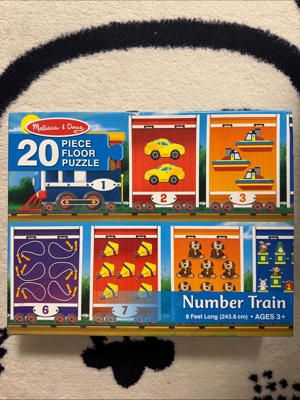 Melissa & Doug Number Train Floor Puzzle - Blue & Orange Multicolor